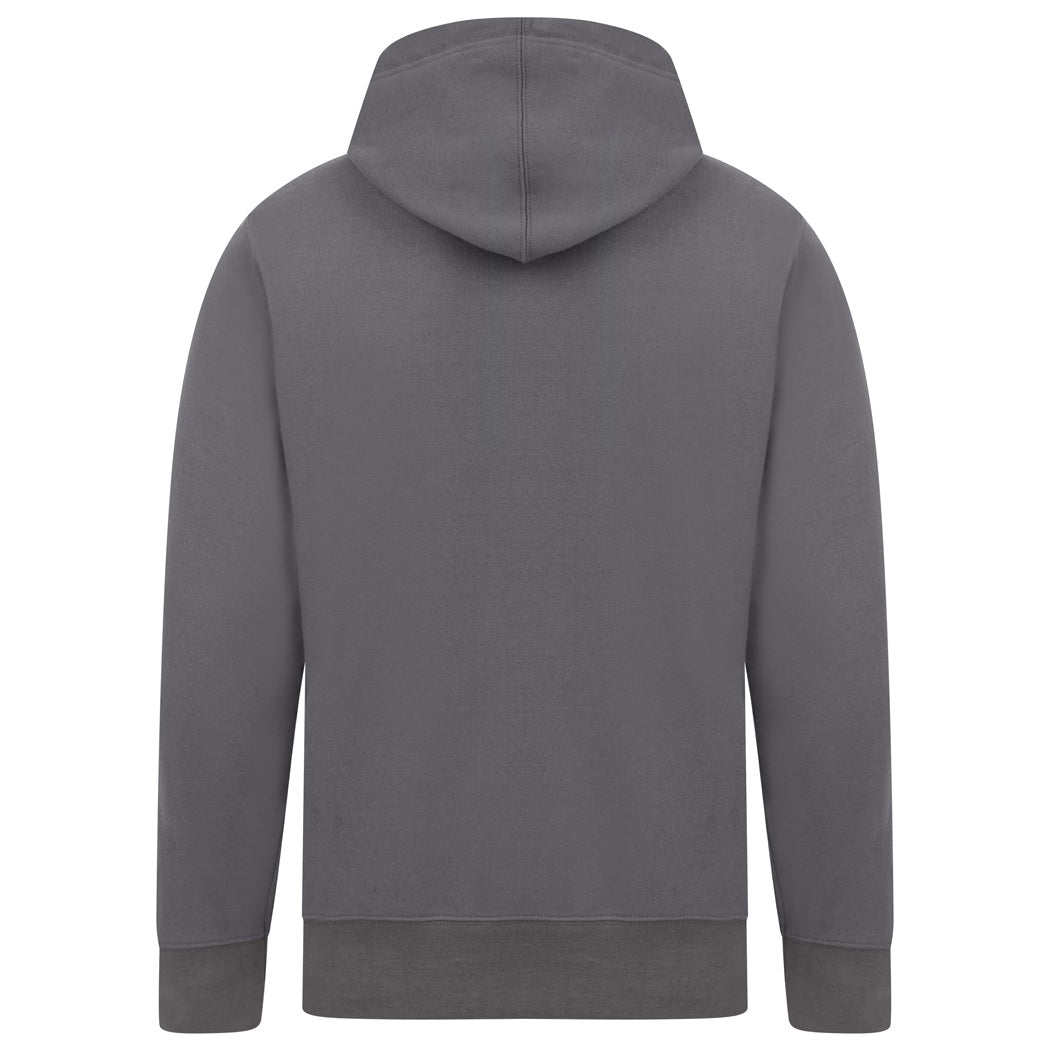 Charcoal - Back - Casual Classics Mens Ringspun Cotton Hoodie