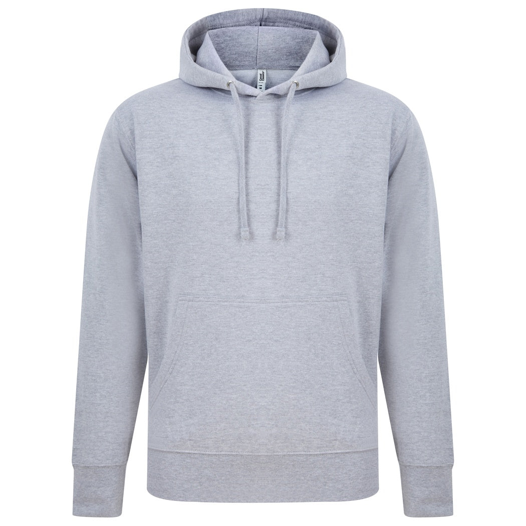 Sports Grey - Front - Casual Classics Mens Ringspun Cotton Hoodie
