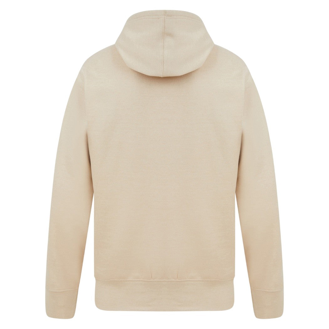 Ecru - Back - Casual Classics Mens Ringspun Cotton Hoodie