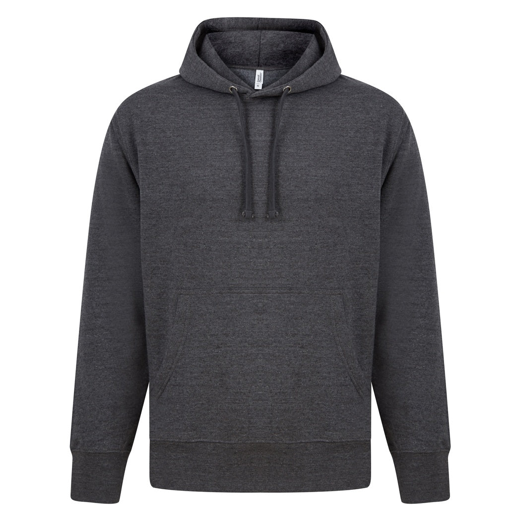 Dark Heather - Front - Casual Classics Mens Ringspun Cotton Hoodie