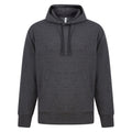 Dark Heather - Front - Casual Classics Mens Ringspun Cotton Hoodie