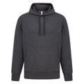 Dark Heather - Front - Casual Classics Mens Ringspun Cotton Hoodie