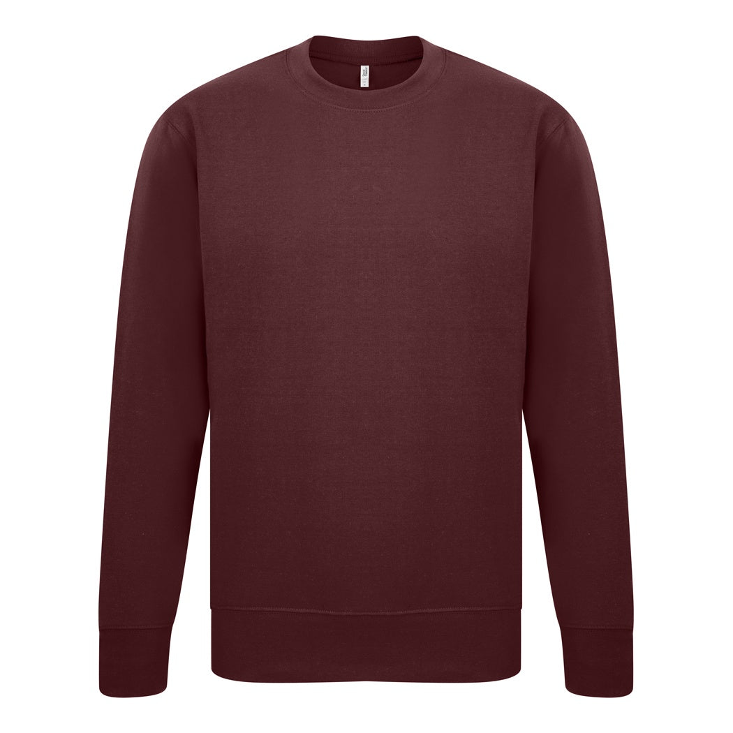 Maroon - Front - Casual Classics Mens Sweatshirt