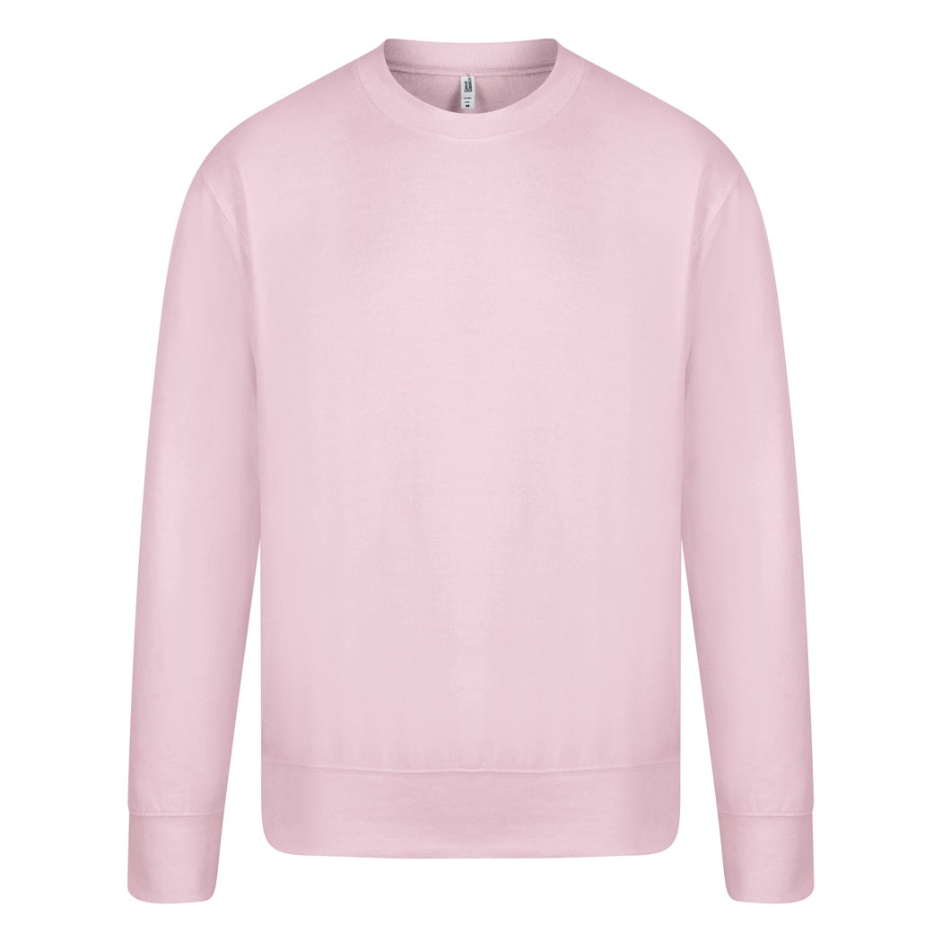 Light Pink - Front - Casual Classics Mens Sweatshirt
