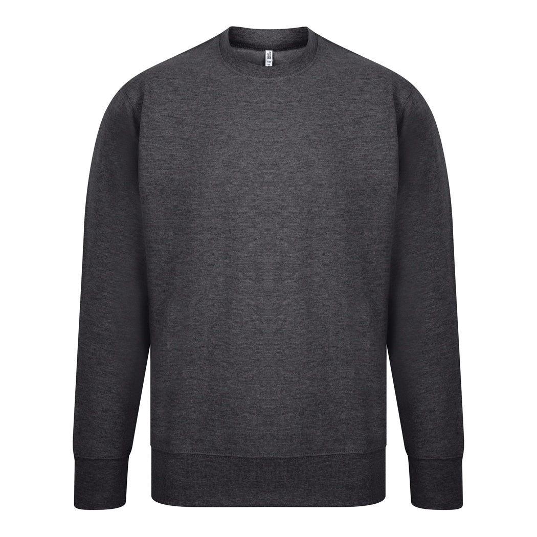 Dark Heather - Front - Casual Classics Mens Sweatshirt