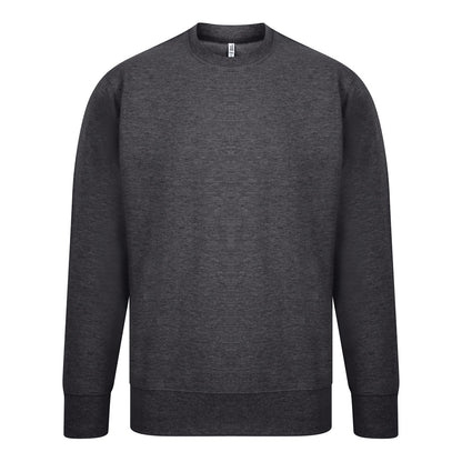 Dark Heather - Front - Casual Classics Mens Sweatshirt