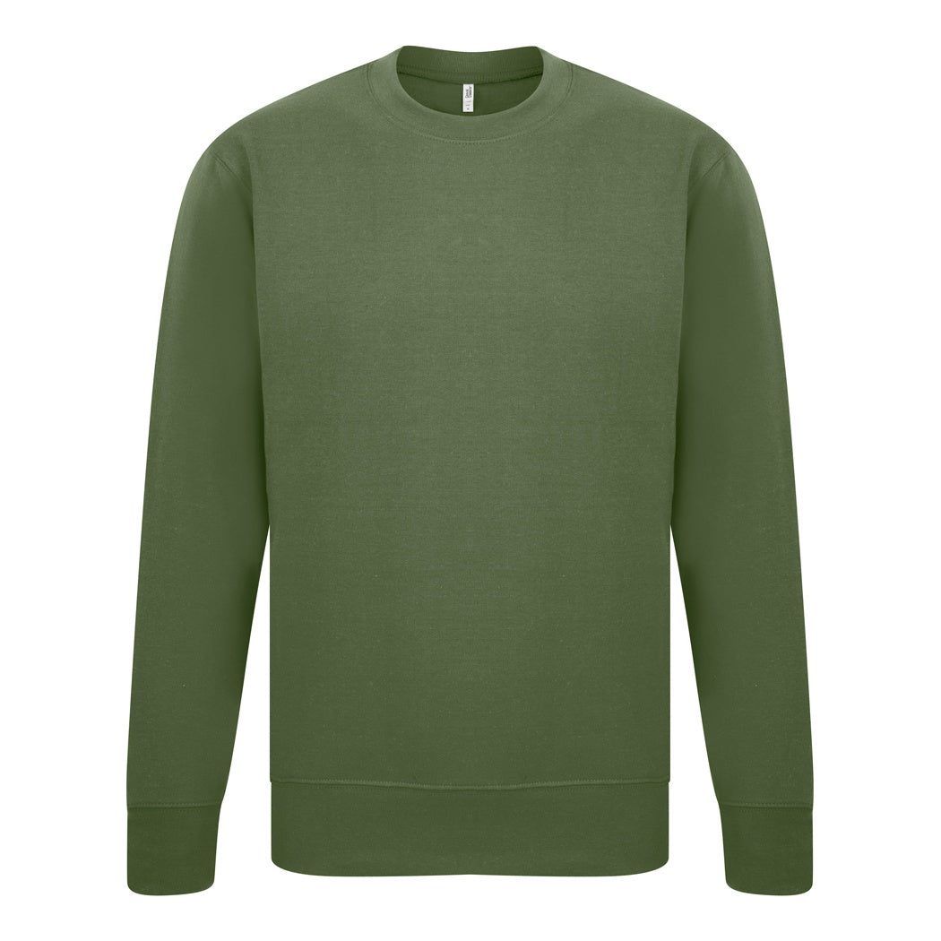 Military Green - Front - Casual Classics Mens Sweatshirt