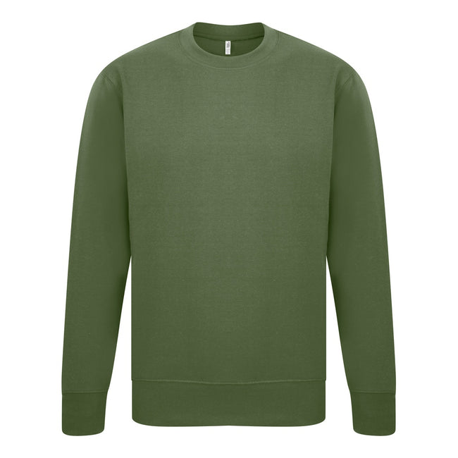 Military Green - Front - Casual Classics Mens Sweatshirt