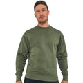 Military Green - Back - Casual Classics Mens Sweatshirt