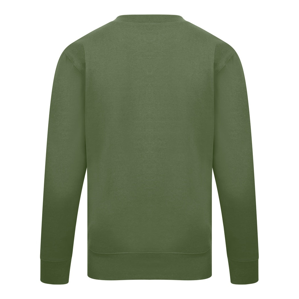 Military Green - Side - Casual Classics Mens Sweatshirt