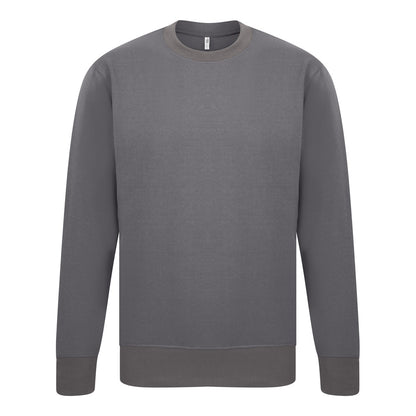 Charcoal - Front - Casual Classics Mens Sweatshirt
