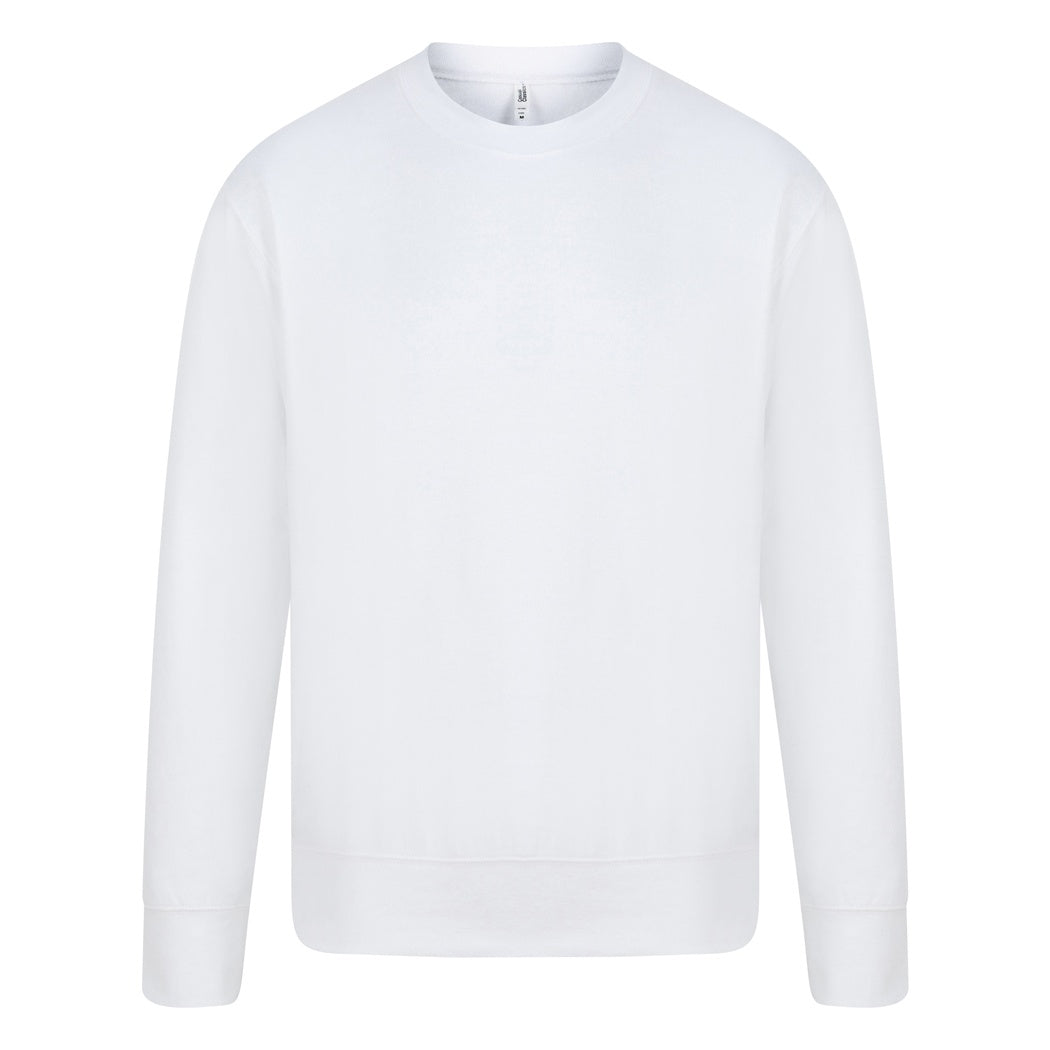 White - Front - Casual Classics Mens Sweatshirt
