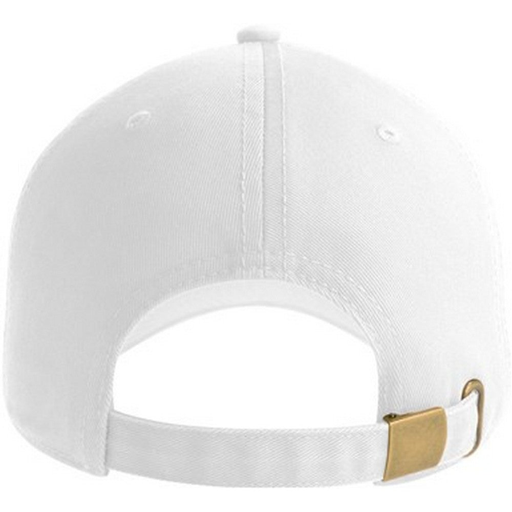 White - Back - Atlantis Unisex Adult Fraser 6 Panel Organic Cotton Baseball Cap