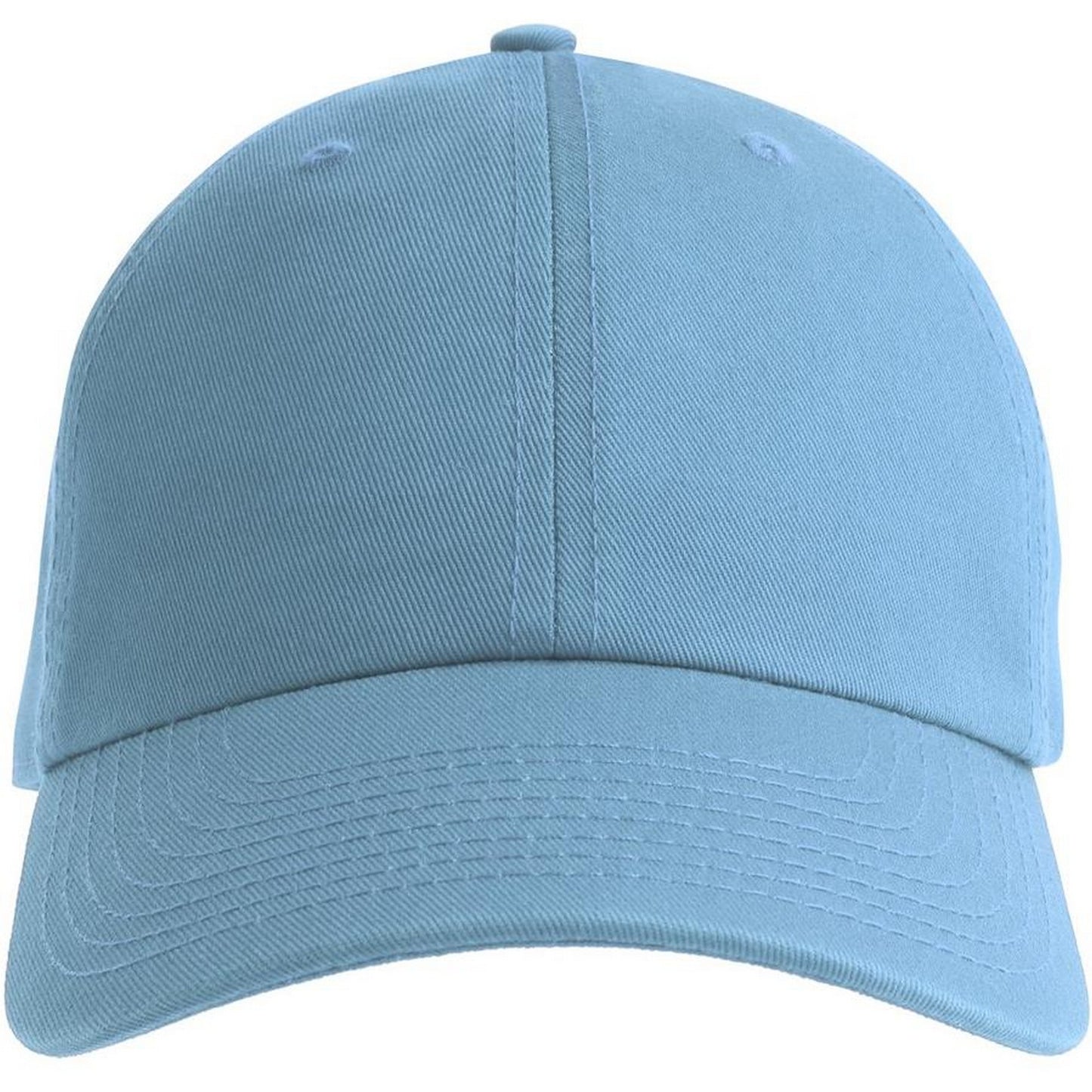 Columbia Blue - Front - Atlantis Unisex Adult Fraser 6 Panel Organic Cotton Baseball Cap