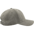 Grey - Side - Atlantis Unisex Adult Fam 6 Panel Sueded Baseball Cap