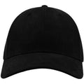 Black - Front - Atlantis Unisex Adult Fam 6 Panel Sueded Baseball Cap