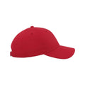 Red - Side - Atlantis Unisex Adult Curved Twill Baseball Cap