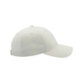 White - Side - Atlantis Unisex Adult Curved Twill Baseball Cap