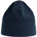Navy - Front - Atlantis Unisex Adult Birk Recycled Polyester Beanie