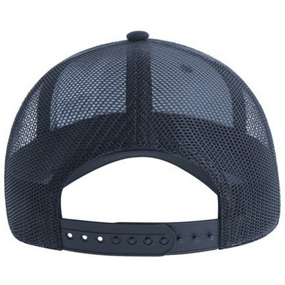 Navy - Back - Atlantis Unisex Adult Zion 6 Panel Recycled Trucker Cap