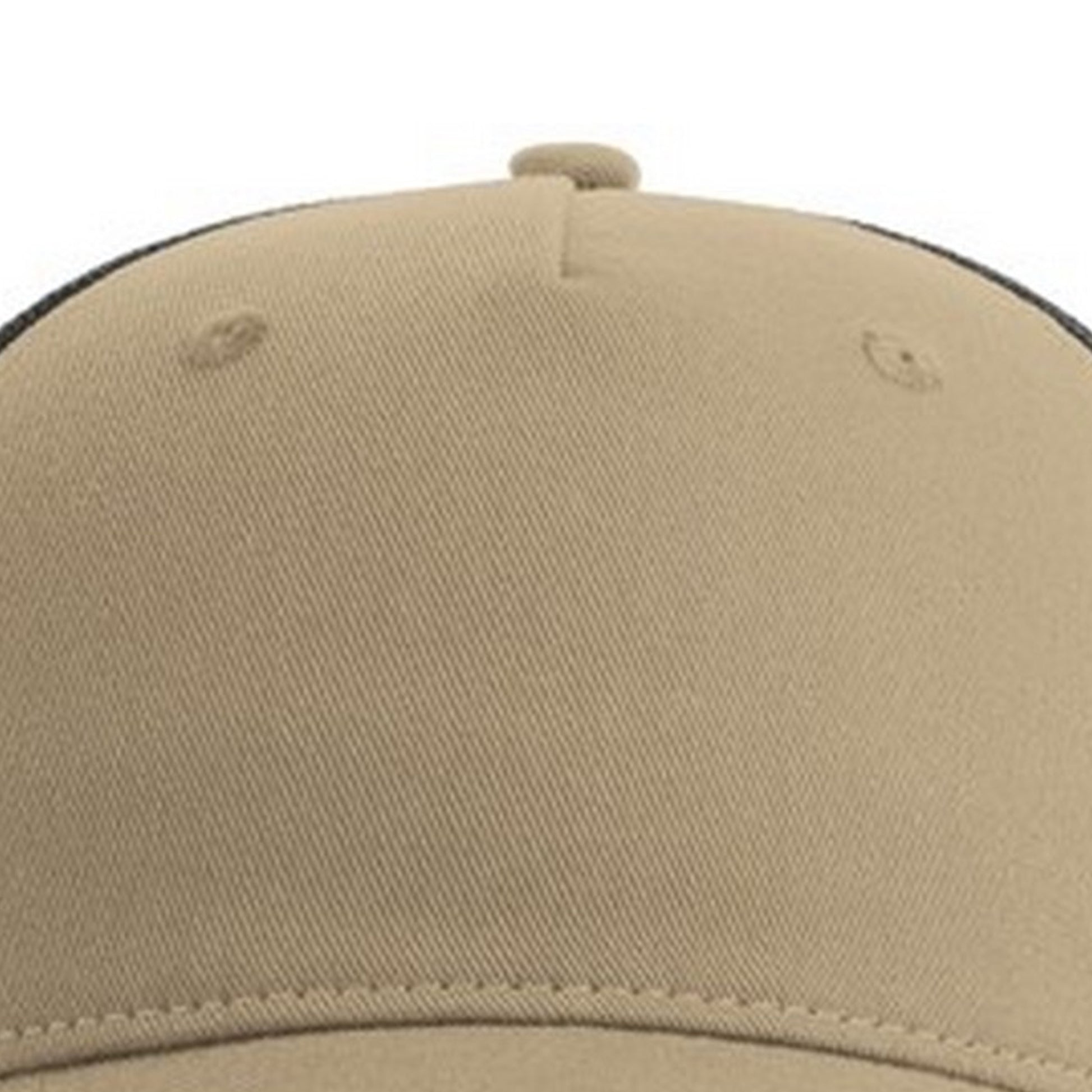Khaki-Black - Side - Atlantis Unisex Adult Zion 6 Panel Recycled Trucker Cap