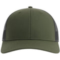 Olive-Black - Front - Atlantis Unisex Adult Bryce 5 Panel Trucker Cap