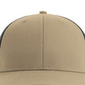 Khaki-Black - Side - Atlantis Unisex Adult Bryce 5 Panel Trucker Cap