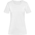 White - Front - Stedman Womens-Ladies Lux T-Shirt