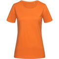 Orange - Front - Stedman Womens-Ladies Lux T-Shirt
