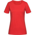 Scarlet Red - Front - Stedman Womens-Ladies Lux T-Shirt
