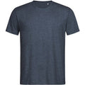 Dark Denim-Heather - Front - Stedman Mens Lux T-Shirt