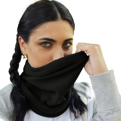 Black - Side - Atlantis Unisex Adult Hotty Fleece Neck Warmer