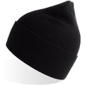 Black - Side - Atlantis Unisex Adult Pure Recycled Beanie