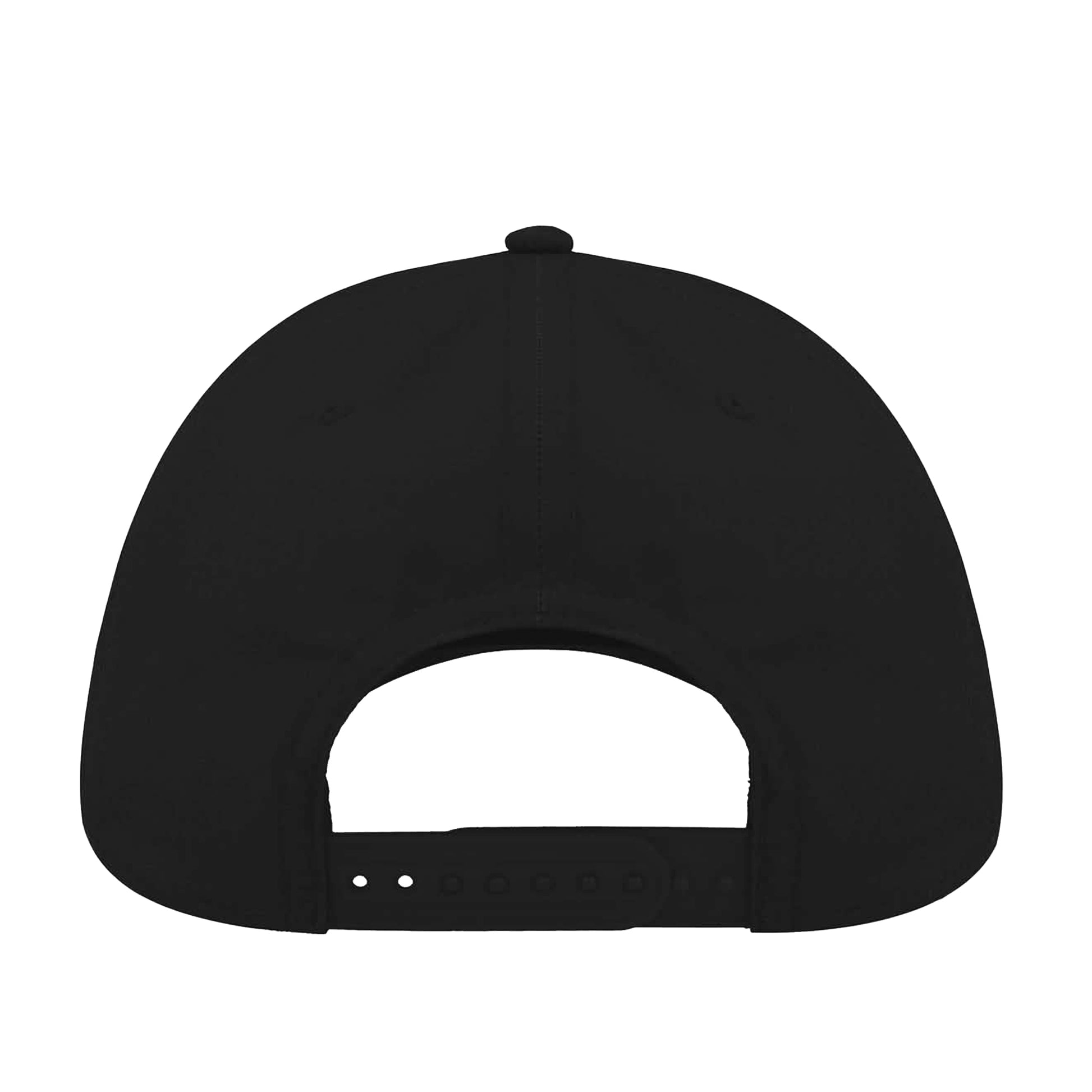 Black - Side - Atlantis Recy Six Recycled Polyester Baseball Cap
