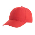 Red - Front - Atlantis Recy Six Recycled Polyester Baseball Cap