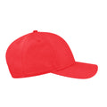 Red - Back - Atlantis Recy Six Recycled Polyester Baseball Cap