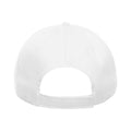 White - Back - Atlantis Recy Five Recycled Polyester Baseball Cap