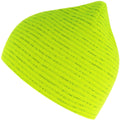 Safety Yellow - Back - Atlantis Unisex Adult Shine Reflective Recycled Short Beanie