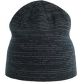 Navy - Front - Atlantis Unisex Adult Shine Reflective Recycled Short Beanie