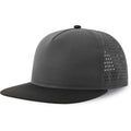 Dark Grey-Black - Side - Atlantis Unisex Adult Bank 5 Panel Recycled Snapback Cap