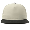 Light Grey-Black - Front - Atlantis Unisex Adult Bank 5 Panel Recycled Snapback Cap