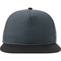 Navy-Black - Front - Atlantis Unisex Adult Bank 5 Panel Recycled Snapback Cap