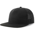 Black - Side - Atlantis Unisex Adult Bank 5 Panel Recycled Snapback Cap