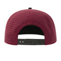 Burgundy-Black - Back - Atlantis Unisex Adult Bank 5 Panel Recycled Snapback Cap