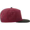 Burgundy-Black - Lifestyle - Atlantis Unisex Adult Bank 5 Panel Recycled Snapback Cap