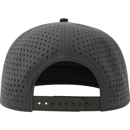 Dark Grey-Black - Back - Atlantis Unisex Adult Bank 5 Panel Recycled Snapback Cap