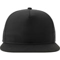 Black - Front - Atlantis Unisex Adult Bank 5 Panel Recycled Snapback Cap