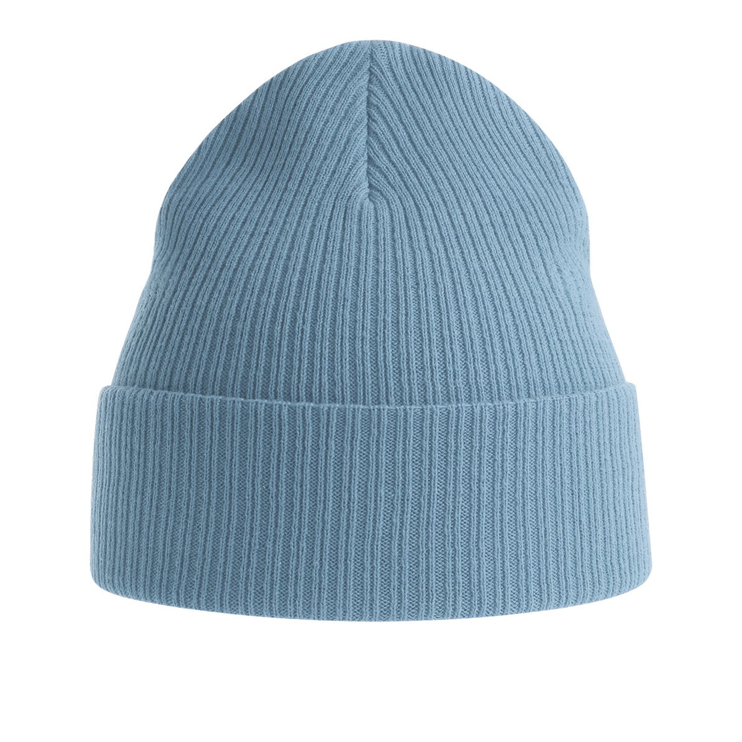Light Avio - Back - Atlantis Unisex Adult Nelson Ribbed Organic Cotton Beanie