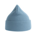 Light Avio - Side - Atlantis Unisex Adult Nelson Ribbed Organic Cotton Beanie