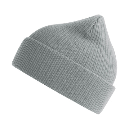 Light Grey - Front - Atlantis Unisex Adult Nelson Ribbed Organic Cotton Beanie